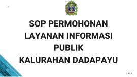 STANDAR OPERASIONAL PROSEDUR PERMOHONAN INFORMASI PUBLIK